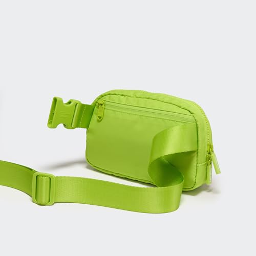 Image of Pander Two Way Zipper Fanny Pack Nylon Everywhere Belt Bag for Women, Water Repellent Waist Packs, Crossbody Bags with Adjustable Strap(Grape Green).