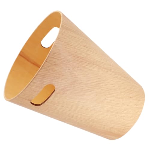 Papelera de escritorio MAGICLULU de madera beige miniatura 1