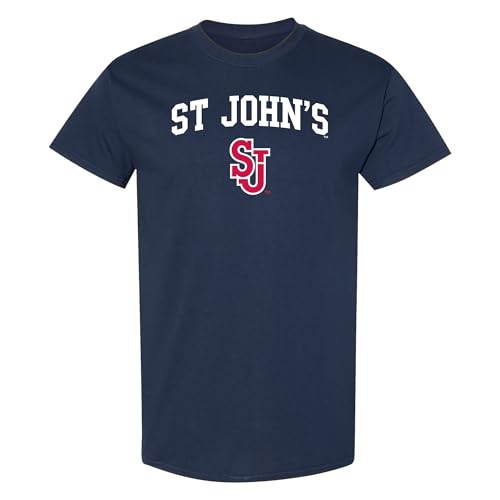 UGP Campus Apparel AS1008 - St Johns University Red Storm Arch Logo - Sports Team T Shirt - X-Large - Navy