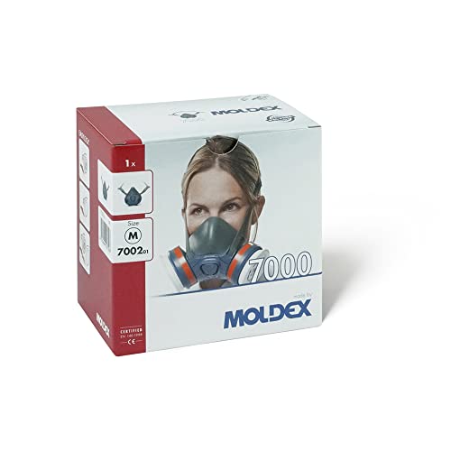 Moldex 7002 Ultra Light Series 7000 Medium Size Half Face Mask, Blanc