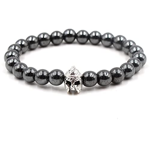 Musihy Pulsera Cuentas Hombre, Pulsera Abalorios Negra Hombre Pulsera Abalorios...