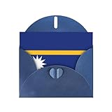 DUWAA Grußkarten mit Business-Flagge von Nauru, für K&en & K&en, Erwachsene, Mitarbeiter, Urlaubsgruß, 10,2 x 15,2 cm