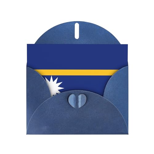 DUWAA Grußkarten mit Business-Flagge von Nauru, für K&en & K&en, Erwachsene, Mitarbeiter, Urlaubsgruß, 10,2 x 15,2 cm