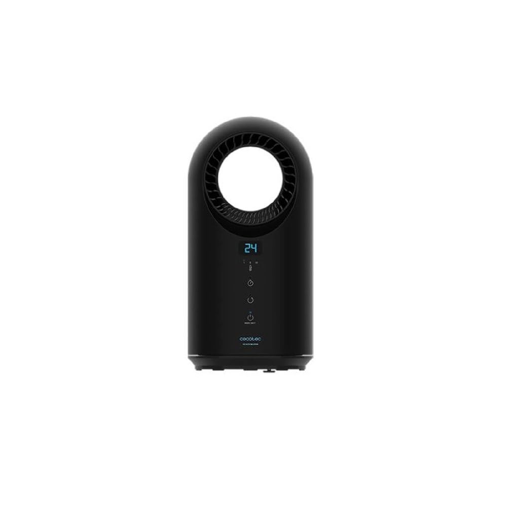Cecotec Bladeless Heizgerät mit Fernbedienung und WiFi ReadyWarm 8400 Bladeless Connected. 1500 W, Kabelloses,Touchscreen, LED-Anzeige, 3 Modi, Oszillation, Timer, Dreifaches Sicherheitssystem