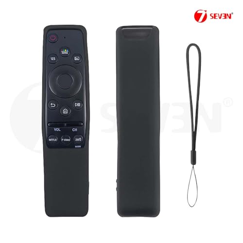 Image of 7SEVEN Compatible with Samsung Tv Remote Cover Suitable Model BN59-01XXXX Series Case to Protect Remote Control from Physical Damage, Ensure Smart Remote with 3 Hotkeys at Last Row Only Fit (Black)