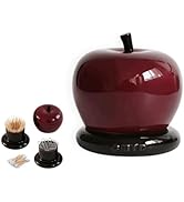 Ceramic Apple Shaped Container for Paperclips, Cotton Swabs, Toothpicks Holder - Cute Apple Theme...