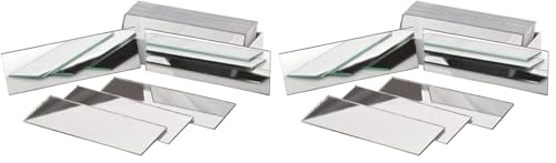 Image of United Scientific Supplies MSA4X2 Plane Acrylic Mirror Strip, 4 inch Length, 2 inch Width, 1 Count (Pack of 2)