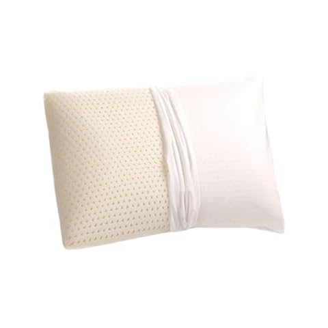 OrganicTextiles Talalay Latex Pillow with Organic Cotton Cover (King Size, Soft), GOTS Certified, Bed Pillow for Sleeping, Neck Pain Relief Help, Head Support, for Side Back Stomach Sleeper Cover