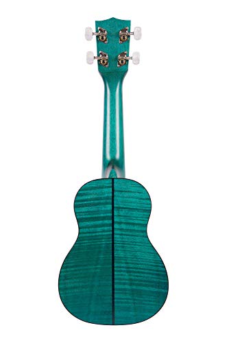 KALA KA KA SEMB Ukulélé Soprano bleu en acajou avec Housse - Les Beatles, Paul McCartney, John Lennon, RIngo Starr, George Harrison KALA KA KA SEMB Ukulélé Soprano bleu en acajou avec Housse – Image 3