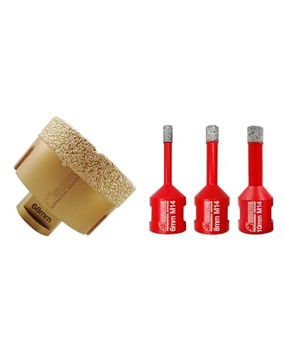 Lot de 3 forets diamantés secs SHDIATOOL trépan carrelage céramique et marbre - 2