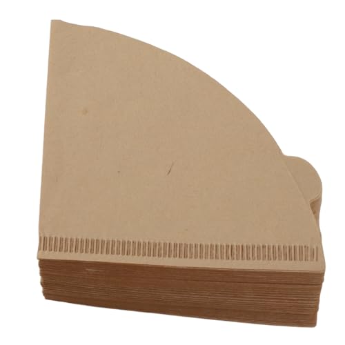 100 filtros de café en forma de cono, papel de filtro desechable sin blanquear para gotero de café, adecuado para máquinas americanas (V02 Sin blanquear 100 piezas)