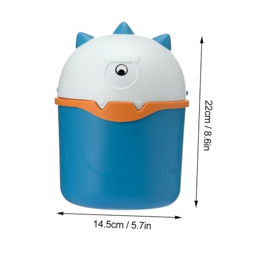 Bote de basura mini de plástico con tapa para escritorio miniatura 7