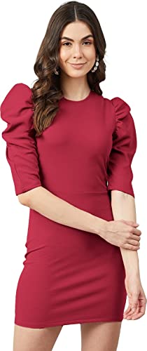 Image of Regolith Designer Sarees Women's Polyester Bodycon Knee-Length Dress
