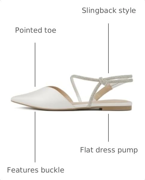 Image of Delicious Victoria ~ Women Pointed Toe Slingback Flat Bridal Dress Pumps