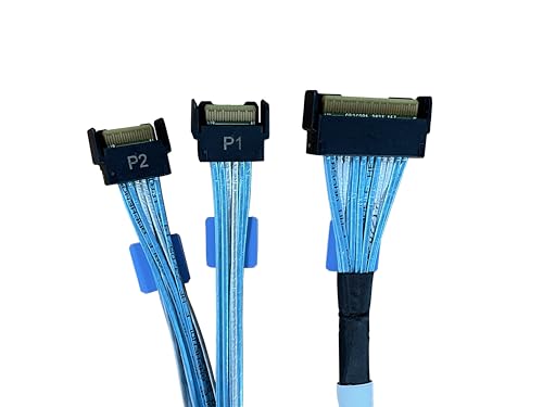 Câble MCIO x8 vers 2x MCIO x4 résout la perte de signal PCIe Gen5 70 cm