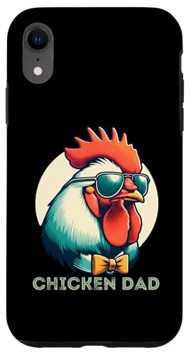 Chicken Dad - Divertente gallina retrò con occhiali da sole papà Custodia per iPhone XR