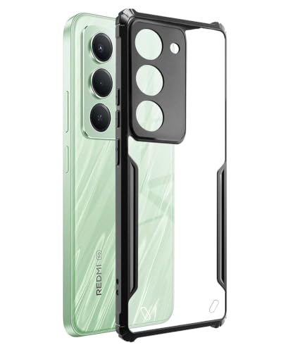 Image of SPAZY CASE Transparent Shockproof Back Cover for Redmi 15 5G | Clear Case with Air Cushion Corners | Scratch Resistant Hard Back | Camera & Screen Protection