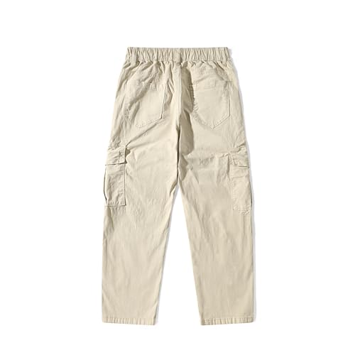 Image of Girls Cargo Pants Wide Leg Streetwear Cute with Pockets Joggers 4-12 Year Army Green