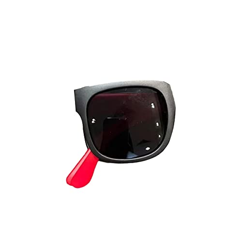 joyxiwa Óculos de sol infantis masculinos e meninas óculos de sol coreano dobrável com proteção UV para meninas moda moda óculos de sol para aniversário piscina churrasco festa - armação preta
