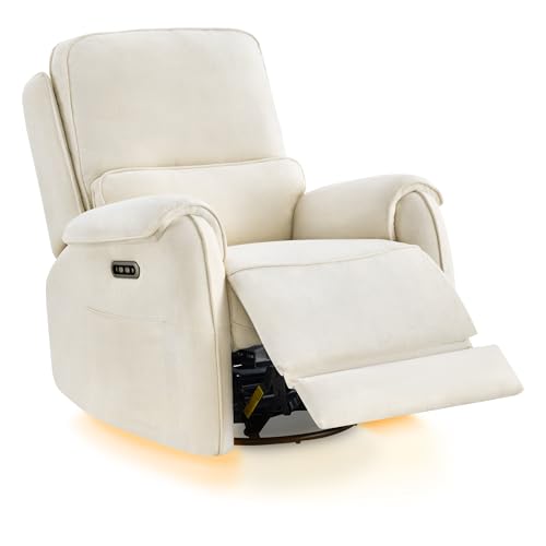 Sillón reclinable plegable crema