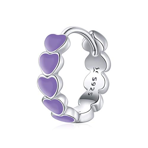 Boucles d'oreilles Coeur en argent 925 créoles Match and Mix