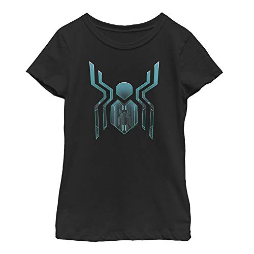 Marvel Girl's Spider Logo Far T-Shirt
