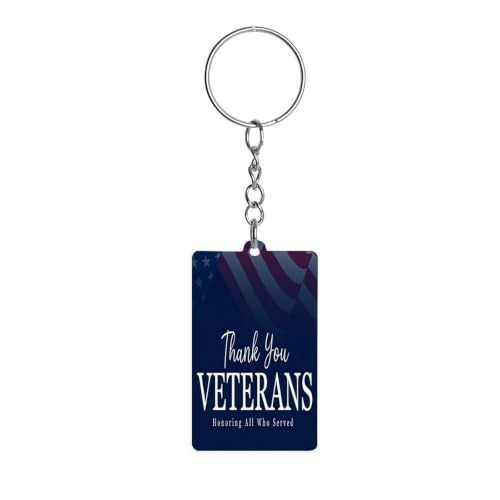 LSCDHDPC Veterans Day Acrylic Keychain White 2X1.2in