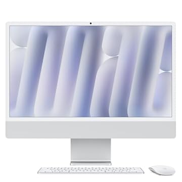 Apple 2024 iMac (de 24 polegadas, Chip M4 da Apple com CPU de 10 núcleos e GPU de 10 núcleos, 16GB Memória unificada, de 256 GB) - Prateado