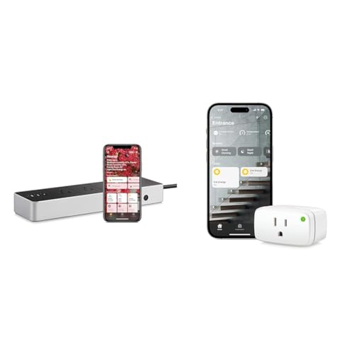 Image of Eve Energy Strip - Apple HomeKit Smart Home Triple Outlet & Power Meter with Built-in Schedules & Energy (Matter) - Smart Plug, App and Voice Control, 100% Privacy, Matter Over Thread