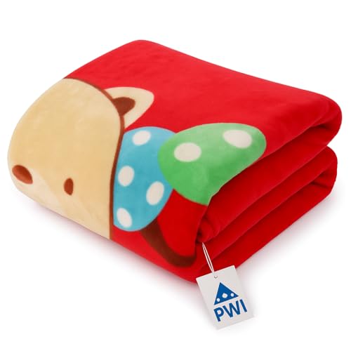 Image of PWI Baby Wrapper Blanket for Newborn | Ultra Soft Cloudy Fabric | Double Layer for All-Season Use | 80x110 cm | Swaddle Blanket for 0-3 Years (Red)