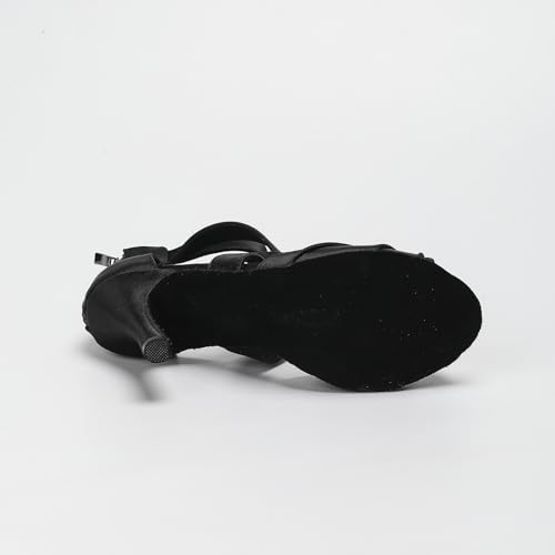Women Ballroom Dance Shoes Modern Fashion Hollow Lace-Up High Heel Sandals Practice Performance Shoes3