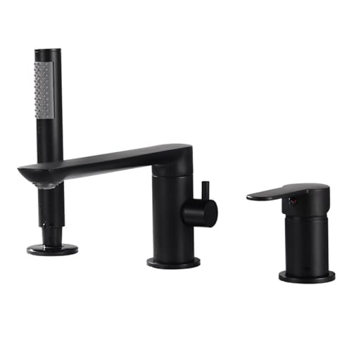 Mélangeur de douche de bain 3 trous laiton robinet baignoire moderne LWX
