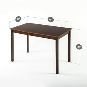 ZINUS Juliet Espresso Wood Dining Table Table Only 45 in x 28 in x 29 in