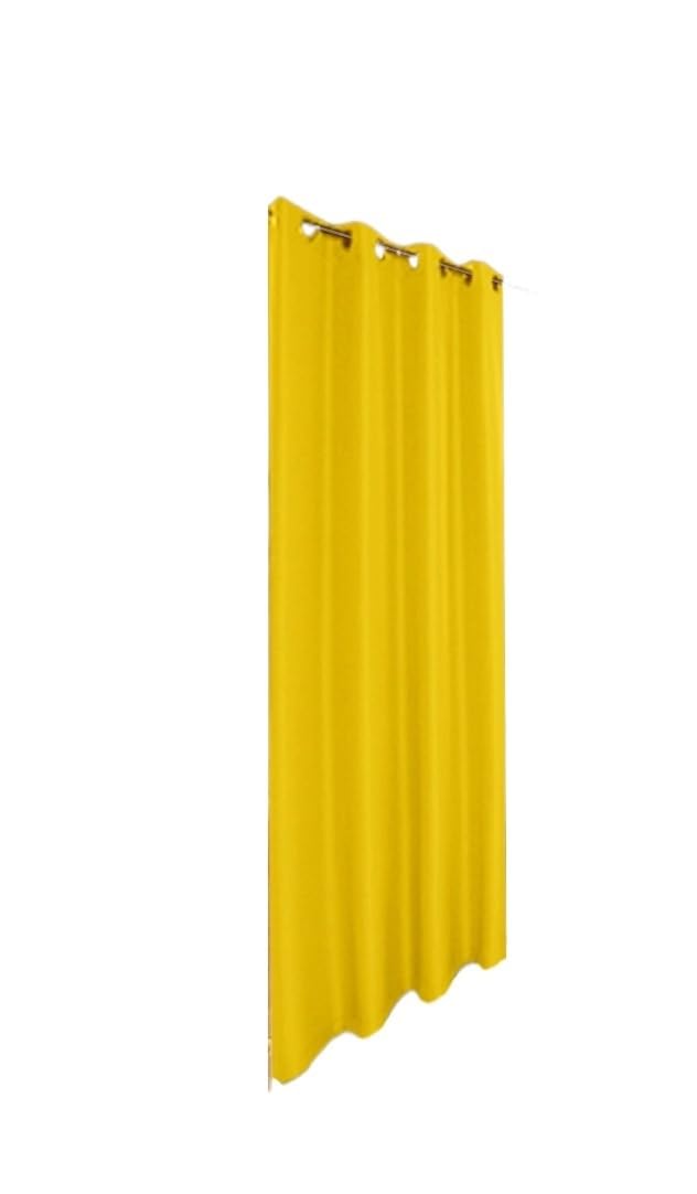 TANGSIYANG Outdoor Curtains 1PC, Waterproof Outdoor Curtains Weatherproof Grommet Top Curtain, Outside For Porch, Patio,Pergola, Cabana(Yellow,GROMMET TOP_W137 X H213)