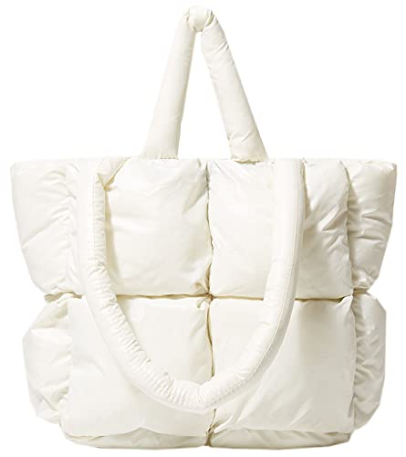 Image of Puffer Shoulder Bag for Women Mini Down Satchel Hobo Bag Quilted Tote Bag Chic Purses 2024