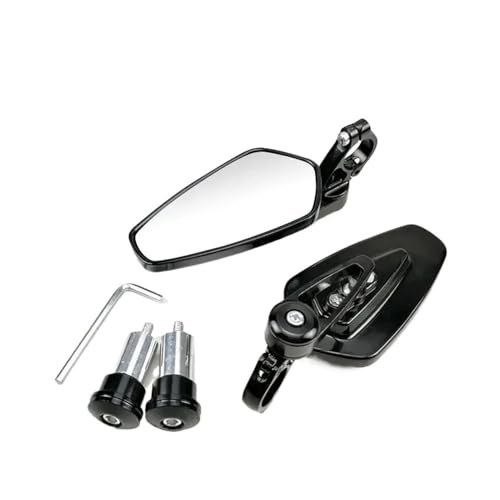 Rétroviseurs universels moto anti vibration guidon 7/8 pouces aluminium réglables 360°