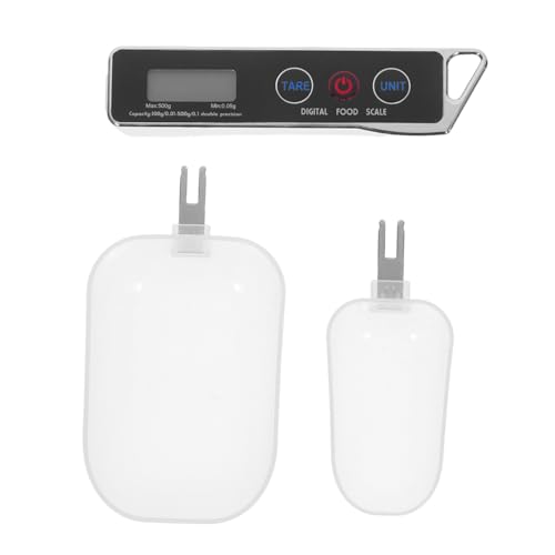 Alipis Cuchara Báscula Digital de Cocina con Pantalla LCD Medición Precisa para Especias y Alimentos Báscula Electrónica Portátil para Repostería y Cocina