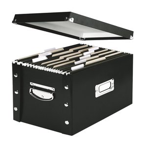 Leitz Click and Store Hängemappenbox, faltbar, mit Griffen, für 50 A4-Hängemappen, laminiert, BxHxT 356 x 282 x 370 mm