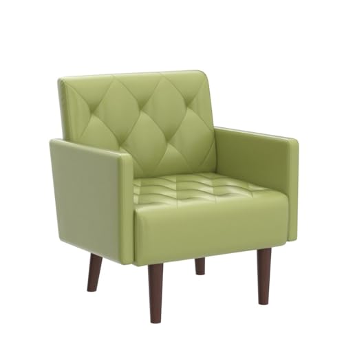 Sillón moderno piel sintética verde menta miniatura 5