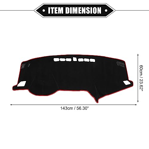 VekAuto Dashboard Cover Compatible for Hyundai Sonata 2015-2019, Non-Slip Polyester Black Red Dash Cover Mat Dash Board Protector Cover by VekAuto - Used condition - Image 6