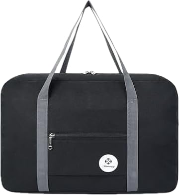 Black Foldable Travel Duffel Bag