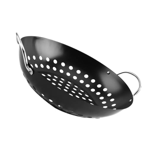 FUNOMOCYA Grilling Pan Bbq Topper Outdoor Grill Accessory Meat Grilling Rack Round Grill Rack Non Stick Material