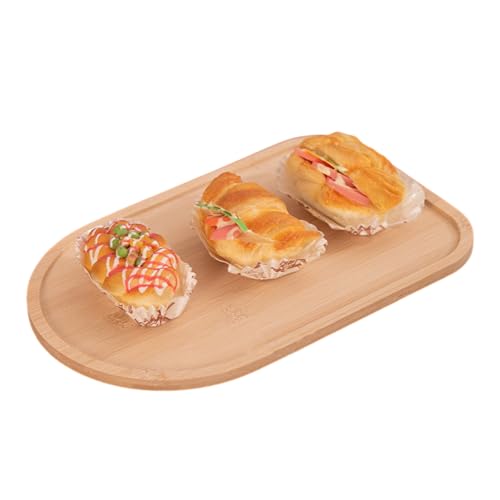 Bandeja de madera para servir | Tablas de presentación rústicas para charcuteria | Bandeja decorativa de madera para mostrador de cocina | para decoración del hogar, cocina, salón, mesa de café