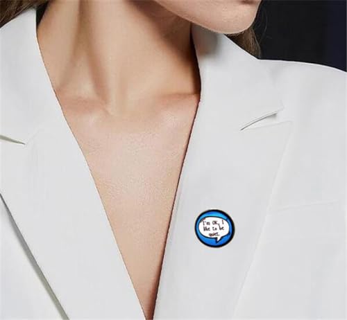 Image of I'm OK I like to be quite Enamel Pin Brooch Series Clothing Backpack Lapel Badge Fashion Jewelry Accessories Gift