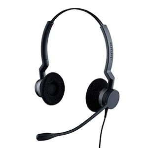 Jabra Biz 2300 USB-A UC On-Ear Stereo Headset – Unified Communications Certified Noise-cancelling and Corded Headphone…