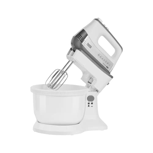 Teesa Batidora de mano con plato giratorio, potencia 500 W, TSA3548, 5 niveles, regulación de velocidad turbo, color blanco