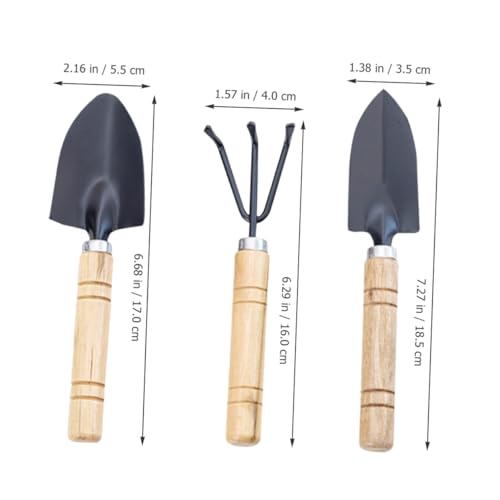 Set de 6 herramientas de jardín Toyvian para jardinería miniatura 2