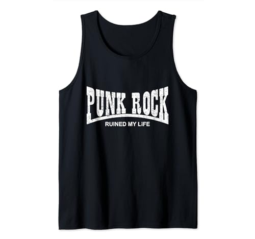 El punk rock arruinó mi vida, rockero sarcástico, diseño vintage Camiseta sin Mangas