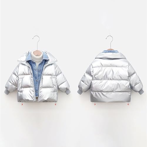 Kids Toddler Baby Girls Boys Winter Warm Thick Outwear Solid Cotton Long Sleeve Padded Jacket Coat Clothes 5