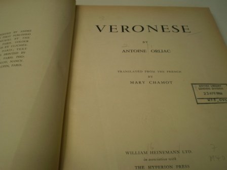 Veronese B000J0SKUI Book Cover